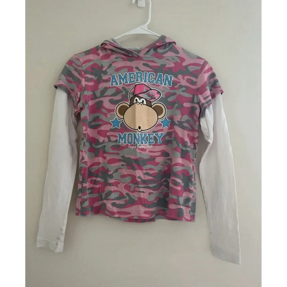 Y2K Youth Bobby Jscj Long Sleeve Hooded Shirt Size Large